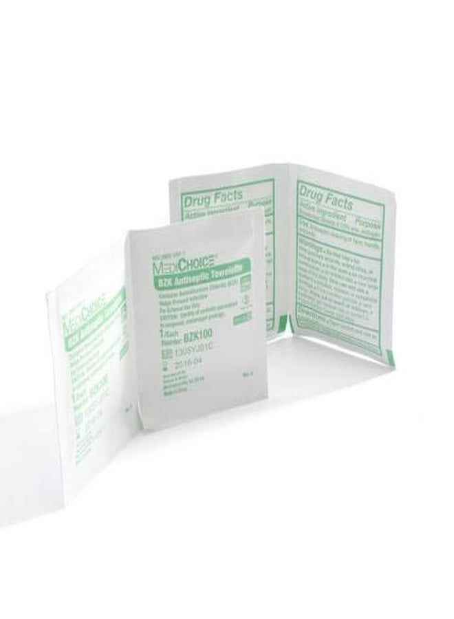 MediChoice BZK Antiseptic Towelettes, Non-Toxic, Sterile, Benzalkonium Chloride, 5x8 Inch, 1314BZK100 (Case of 1000) - Image 1